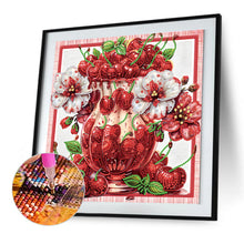 Load image into Gallery viewer, Diamond Painting - Partial Special Shaped - Red flower out of the frame (30*30CM)