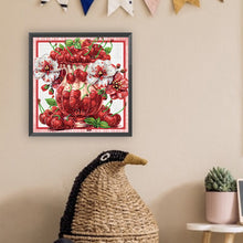 Load image into Gallery viewer, Diamond Painting - Partial Special Shaped - Red flower out of the frame (30*30CM)