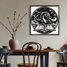 Load image into Gallery viewer, Diamond Painting - Full Round - Dragon reading (40*40CM)