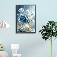 Load image into Gallery viewer, Diamond Painting - Full Round - Blue and white flowers (40*60CM)