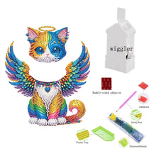 Load image into Gallery viewer, Acrylic Special Shaped Angel Wings Cat Desktop Shake Head Diamond Art Kit Decor