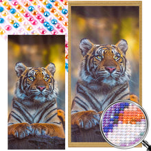 Load image into Gallery viewer, AB Diamond Painting - Full Round - Tiger photo (40*80CM)