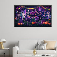 Load image into Gallery viewer, Diamond Painting - Full Round - Halloween skeleton carnival night (70*40CM)