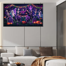 Load image into Gallery viewer, Diamond Painting - Full Round - Halloween skeleton carnival night (70*40CM)
