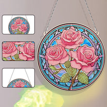 Load image into Gallery viewer, Suncatcher Rose Diamond Painting Hanging Pendants for Kid Adults DIY Craft