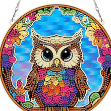 Load image into Gallery viewer, Suncatcher Owl Diamond Painting Hanging Pendants for Kid Adults DIY Craft