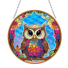 Load image into Gallery viewer, Suncatcher Owl Diamond Painting Hanging Pendants for Kid Adults DIY Craft