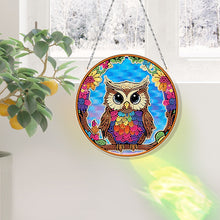 Load image into Gallery viewer, Suncatcher Owl Diamond Painting Hanging Pendants for Kid Adults DIY Craft