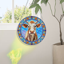 Load image into Gallery viewer, Suncatcher Cow Diamond Painting Hanging Pendants for Kid Adults DIY Craft