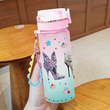 Load image into Gallery viewer, 470ml High Heels DIY Diamond Painting Cup Kit Diamond Decorate Water Bottle Art
