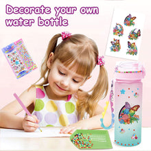 Load image into Gallery viewer, 470ml Rainbow Butterfly DIY Diamond Painting Cup Diamond Decorate Water Bottle