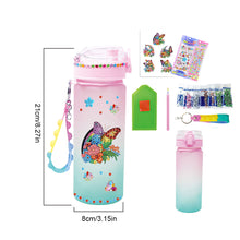 Load image into Gallery viewer, 470ml Rainbow Butterfly DIY Diamond Painting Cup Diamond Decorate Water Bottle