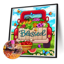 Load image into Gallery viewer, Diamond Painting - Full Round - Old car with harvest fruits (30*30CM)