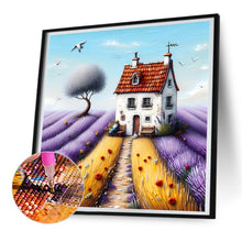 Load image into Gallery viewer, Diamond Painting - Full Round - Purple flower field house (30*30CM)