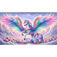 Load image into Gallery viewer, Diamond Painting - Full Round - Colorful Feather Unicorn (40*70CM)
