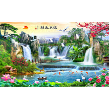 Load image into Gallery viewer, Diamond Painting - Full Round - Lake waterfall (90*55CM)