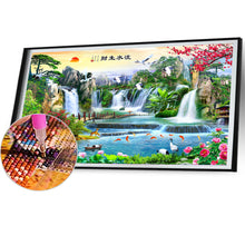 Load image into Gallery viewer, Diamond Painting - Full Round - Lake waterfall (90*55CM)