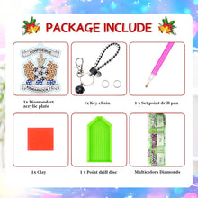 Load image into Gallery viewer, PET Double Sided Football Club Diamond Art Keyring for Home Birthday Party Decor