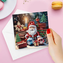 Load image into Gallery viewer, 6Pcs Christmas Santa Claus DIY Diamond Painting Card for Friends Family Gift