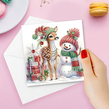 Load image into Gallery viewer, 6Pcs Christmas Snowman DIY Diamond Painting Card for Friends Family Gift