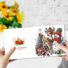 Load image into Gallery viewer, 6Pcs Christmas Snowman DIY Diamond Painting Card for Friends Family Gift