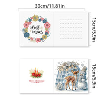 Load image into Gallery viewer, 6Pcs Christmas Snowman DIY Diamond Painting Card for Friends Family Gift