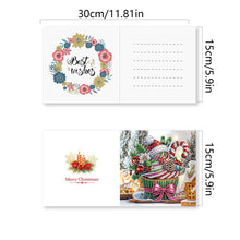 Load image into Gallery viewer, 6Pcs Christmas Dessert DIY Diamond Painting Card for Friends Family Gift