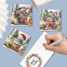 Load image into Gallery viewer, 6Pcs Christmas Dessert DIY Diamond Painting Card for Friends Family Gift