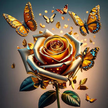 Load image into Gallery viewer, Diamond Painting - Full Round - Rose butterfly (30*30CM)