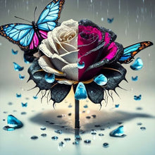 Load image into Gallery viewer, Diamond Painting - Full Round - Rose butterfly (30*30CM)