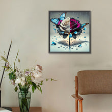 Load image into Gallery viewer, Diamond Painting - Full Round - Rose butterfly (30*30CM)