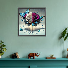 Load image into Gallery viewer, Diamond Painting - Full Round - Rose butterfly (30*30CM)