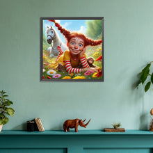 Load image into Gallery viewer, Diamond Painting - Full Round - Pony monkey girl (30*30CM)