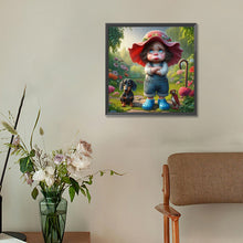 Load image into Gallery viewer, Diamond Painting - Full Round - Dachshund girl (30*30CM)