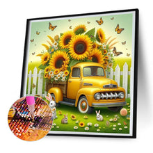 Load image into Gallery viewer, Diamond Painting - Full Round - Sunflower garden car (30*30CM)