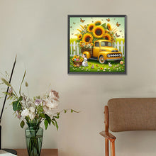 Load image into Gallery viewer, Diamond Painting - Full Round - Sunflower garden car (30*30CM)