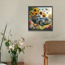 Load image into Gallery viewer, Diamond Painting - Full Round - Sunflower garden car (30*30CM)
