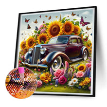 Load image into Gallery viewer, Diamond Painting - Full Round - Sunflower garden car (30*30CM)