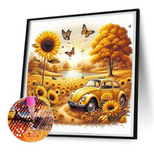 Load image into Gallery viewer, Diamond Painting - Full Round - Sunflower garden car (30*30CM)