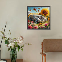 Load image into Gallery viewer, Diamond Painting - Full Round - Sunflower garden car (30*30CM)