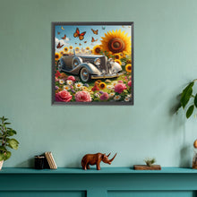 Load image into Gallery viewer, Diamond Painting - Full Round - Sunflower garden car (30*30CM)