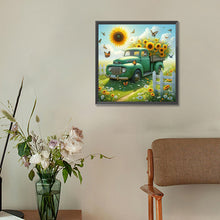 Load image into Gallery viewer, Diamond Painting - Full Round - Sunflower garden car (30*30CM)
