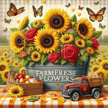 Load image into Gallery viewer, Diamond Painting - Full Round - Garden sunflower (30*30CM)