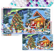 Load image into Gallery viewer, 2pcs Round Diamond Painting Set - Christmas Street (70*40CM)