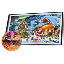 Load image into Gallery viewer, 2pcs Round Diamond Painting Set - Christmas Street (70*40CM)
