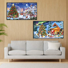 Load image into Gallery viewer, 2pcs Round Diamond Painting Set - Christmas Street (70*40CM)