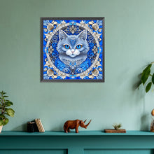 Load image into Gallery viewer, Diamond Painting - Full Round - Cat with Mandala Pattern (30*30CM)