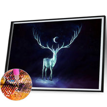 Load image into Gallery viewer, AB Diamond Painting - Full Round - Deer under the moon (50*40CM)