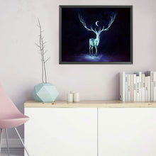 Load image into Gallery viewer, AB Diamond Painting - Full Round - Deer under the moon (50*40CM)