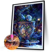 Load image into Gallery viewer, AB Diamond Painting - Full Round - Teacup House under the Moon (40*55CM)